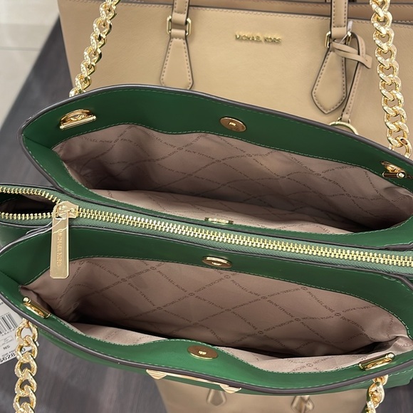 Michael Kors Whitney Women Ladies Medium Tote Shoulder Handbag Bag Purse Green - Picture 6 of 16